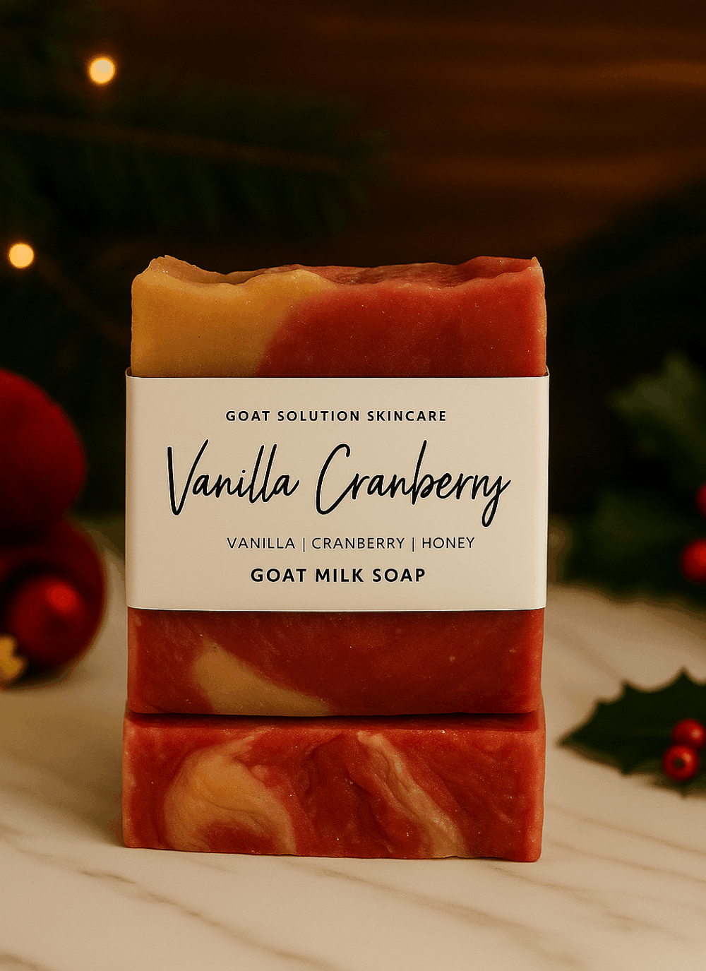 Vanilla Cranberry Goat Milk Soap